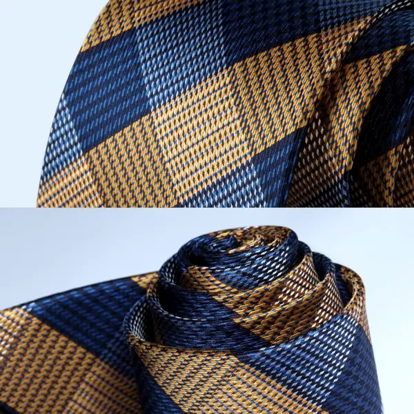 HISDERN Mens Ties Set Collection Tie and Pocket Square Lot 3 Pcs Formal Business Neckties Gift Box Wedding Necktie