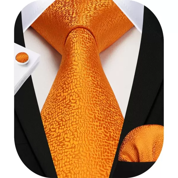 HISDERN Mens Ties Set Stripe Plaid Ties for Men and Pocket Square Cufflinks Formal Silk Necktie Wedding Business