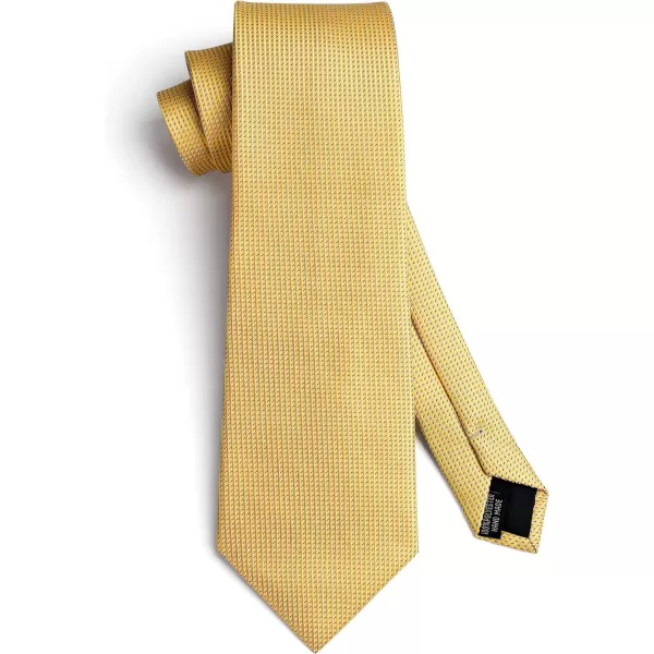 HISDERN Mens Ties Set Stripe Plaid Ties for Men and Pocket Square Cufflinks Formal Silk Necktie Wedding Business