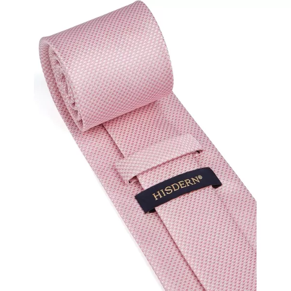 HISDERN Mens Ties Set Stripe Plaid Ties for Men and Pocket Square Cufflinks Formal Silk Necktie Wedding Business