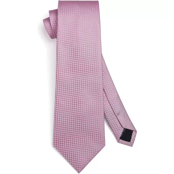 HISDERN Mens Ties Set Stripe Plaid Ties for Men and Pocket Square Cufflinks Formal Silk Necktie Wedding Business