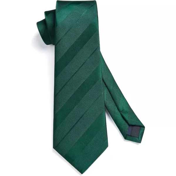 HISDERN Mens Ties Set Stripe Plaid Ties for Men and Pocket Square Cufflinks Formal Silk Necktie Wedding Business