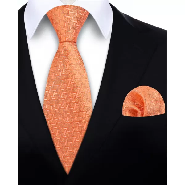 HISDERN Mens Ties Set Stripe Plaid Ties for Men and Pocket Square Cufflinks Formal Silk Necktie Wedding Business