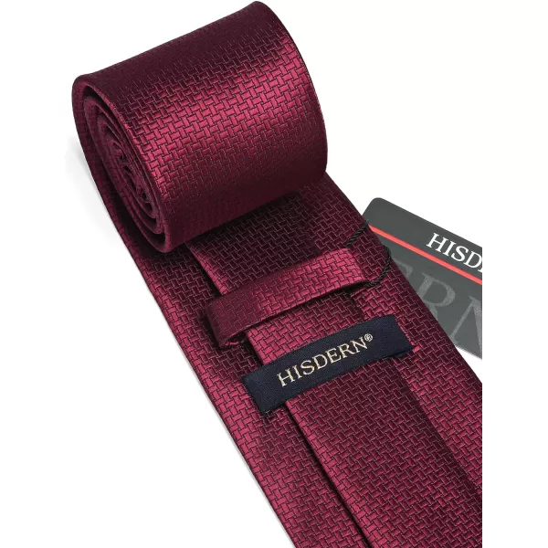 HISDERN Mens Ties Set Stripe Plaid Ties for Men and Pocket Square Cufflinks Formal Silk Necktie Wedding Business