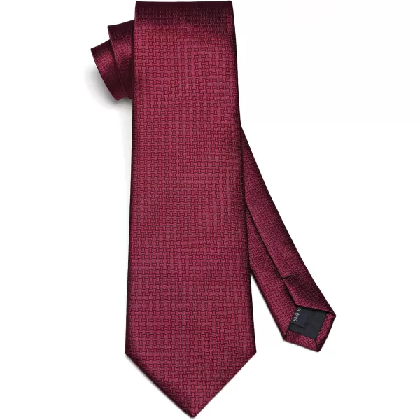 HISDERN Mens Ties Set Stripe Plaid Ties for Men and Pocket Square Cufflinks Formal Silk Necktie Wedding Business