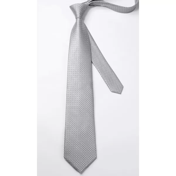HISDERN Mens Ties Solid Color Tie and Pocket Square Set Classic Woven Formal Neckties &amp; Handkerchief Wedding Party