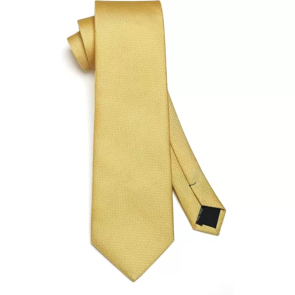 HISDERN Mens Ties Solid Color Tie and Pocket Square Set Classic Woven Formal Neckties &amp; Handkerchief Wedding Party