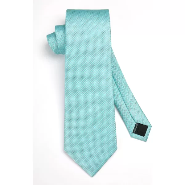 HISDERN Mens Ties Solid Color Tie and Pocket Square Set Classic Woven Formal Neckties &amp; Handkerchief Wedding Party