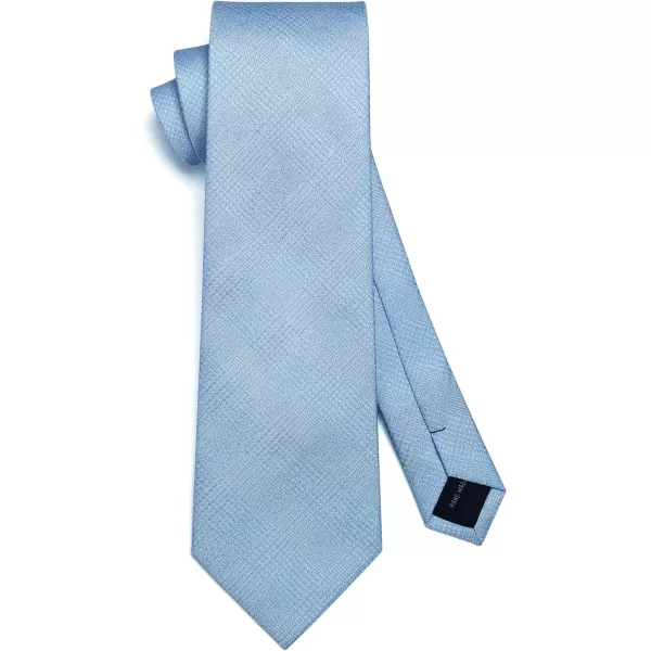 HISDERN Mens Ties Solid Color Tie and Pocket Square Set Classic Woven Formal Neckties &amp; Handkerchief Wedding Party