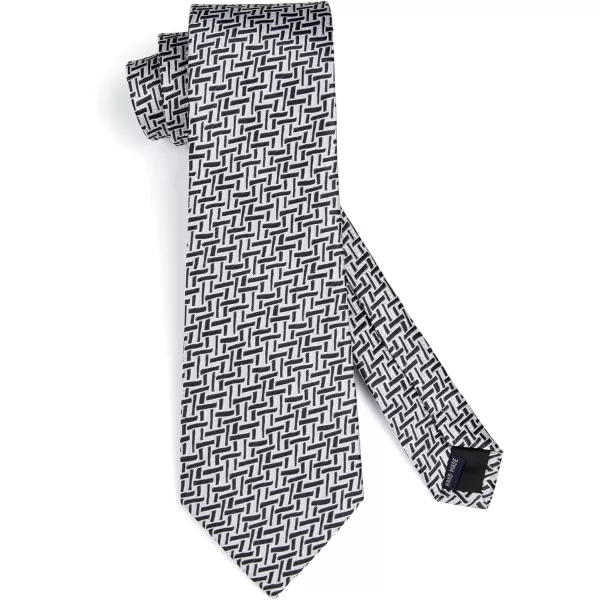 HISDERN Mens Ties Solid Color Tie and Pocket Square Set Classic Woven Formal Neckties &amp; Handkerchief Wedding Party