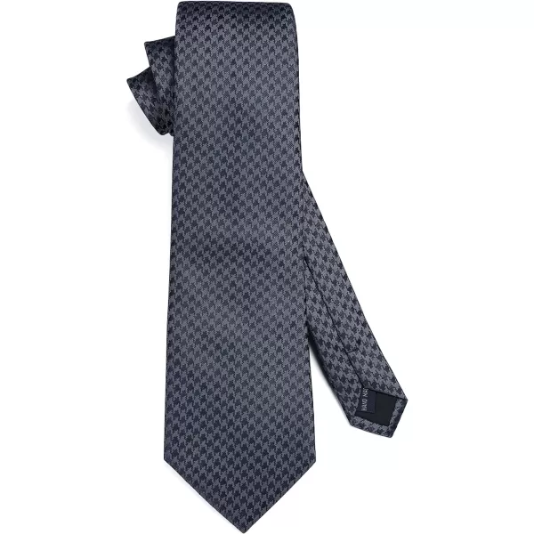 HISDERN Mens Ties Solid Color Tie and Pocket Square Set Classic Woven Formal Neckties &amp; Handkerchief Wedding Party