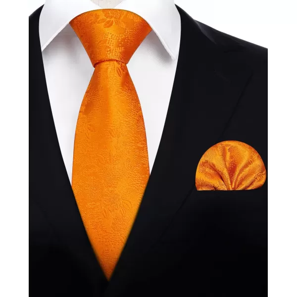 HISDERN Mens Ties Solid Color Tie and Pocket Square Set Classic Woven Formal Neckties &amp; Handkerchief Wedding Party