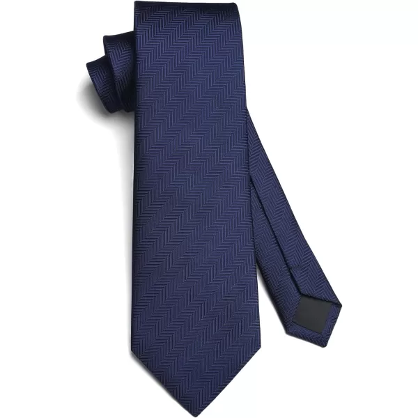 HISDERN Mens Ties Solid Color Tie and Pocket Square Set Classic Woven Formal Neckties &amp; Handkerchief Wedding Party