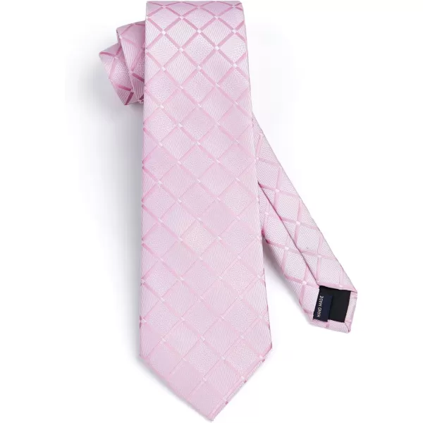 HISDERN Mens Ties Solid Color Tie and Pocket Square Set Classic Woven Formal Neckties &amp; Handkerchief Wedding Party