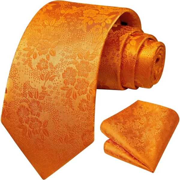 HISDERN Mens Ties Solid Color Tie and Pocket Square Set Classic Woven Formal Neckties &amp; Handkerchief Wedding Party