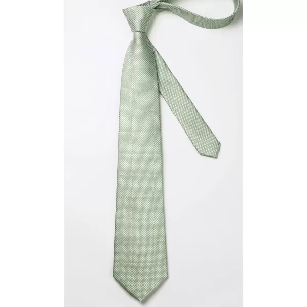 HISDERN Mens Ties Solid Color Tie and Pocket Square Set Classic Woven Formal Neckties &amp; Handkerchief Wedding Party