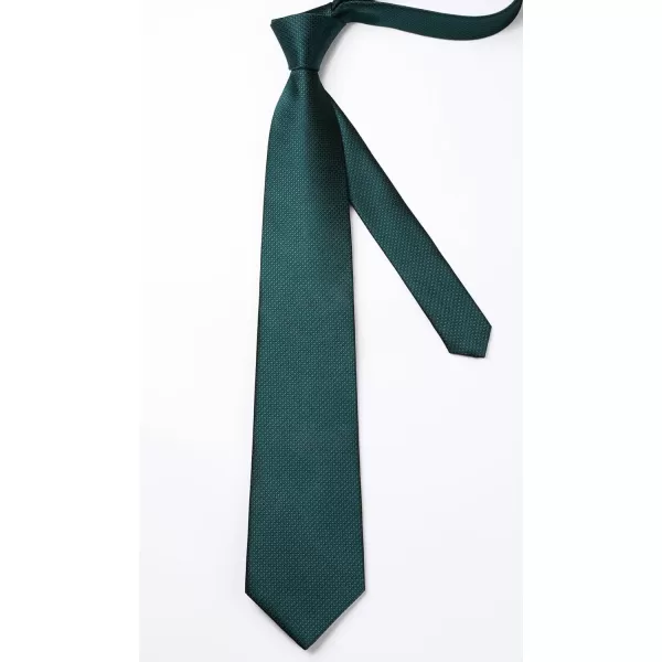 HISDERN Mens Ties Solid Color Tie and Pocket Square Set Classic Woven Formal Neckties &amp; Handkerchief Wedding Party
