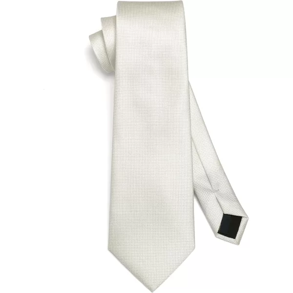 HISDERN Mens Ties Solid Color Tie and Pocket Square Set Classic Woven Formal Neckties &amp; Handkerchief Wedding Party