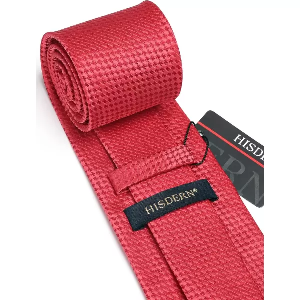 HISDERN Mens Ties Solid Color Tie and Pocket Square Set Classic Woven Formal Neckties &amp; Handkerchief Wedding Party