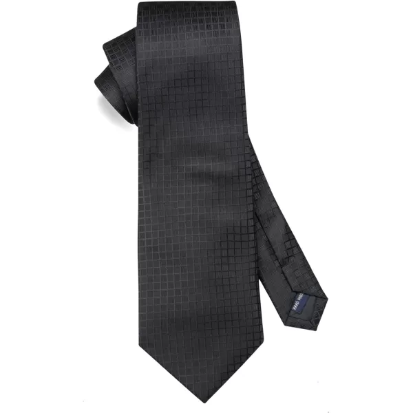 HISDERN Mens Ties Solid Color Tie and Pocket Square Set Classic Woven Formal Neckties &amp; Handkerchief Wedding Party