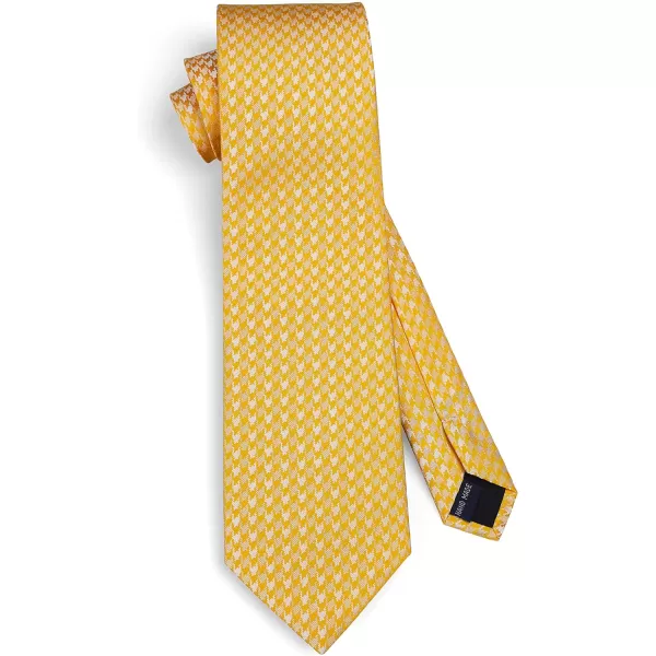 HISDERN Mens Ties Solid Color Tie and Pocket Square Set Classic Woven Formal Neckties &amp; Handkerchief Wedding Party