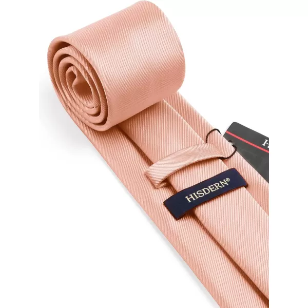 HISDERN Mens Ties Solid Color Wedding Ties and Pocket Square Neckties Clip Sets Business Formal Satin Ties for Men
