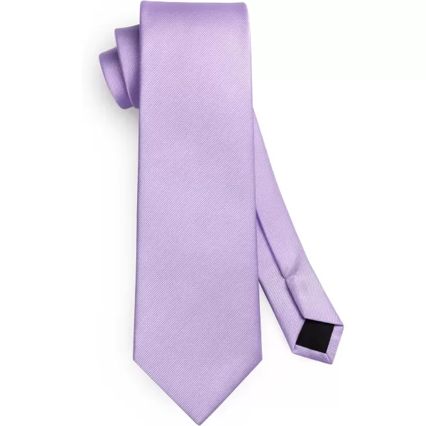HISDERN Mens Ties Solid Color Wedding Ties and Pocket Square Neckties Clip Sets Business Formal Satin Ties for Men