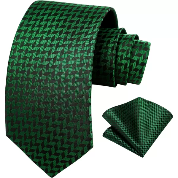 HISDERN Mens Ties Striped Ties for Men Formal Tie and Pocket Square Set Necktie for Wedding Business Graduation