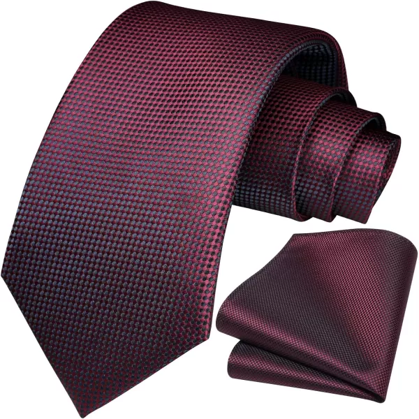 HISDERN Mens Ties Striped Ties for Men Formal Tie and Pocket Square Set Necktie for Wedding Business Graduation