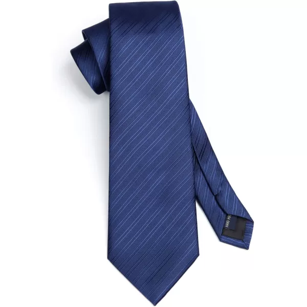 HISDERN Mens Ties Striped Ties for Men Formal Tie and Pocket Square Set Necktie for Wedding Business Graduation