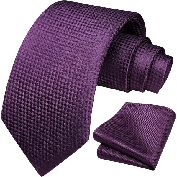 HISDERN Mens Ties Striped Ties for Men Formal Tie and Pocket Square Set Necktie for Wedding Business Graduation