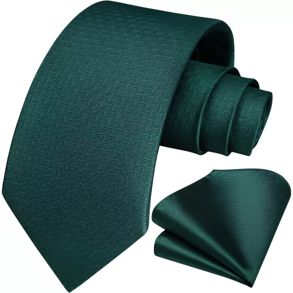 HISDERN Mens Ties Striped Ties for Men Formal Tie and Pocket Square Set Necktie for Wedding Business Graduation