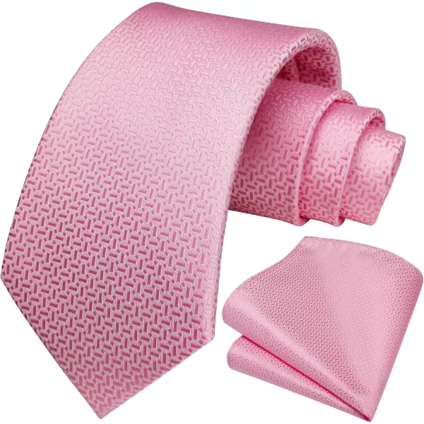 HISDERN Mens Ties Striped Ties for Men Formal Tie and Pocket Square Set Necktie for Wedding Business Graduation