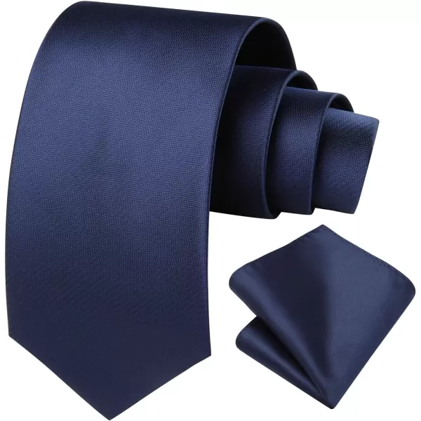 HISDERN Mens Ties Striped Ties for Men Formal Tie and Pocket Square Set Necktie for Wedding Business Graduation