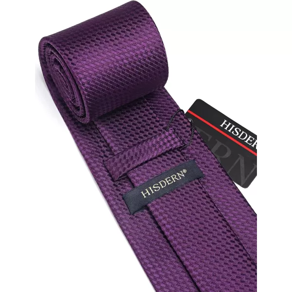 HISDERN Mens Ties Striped Ties for Men Formal Tie and Pocket Square Set Necktie for Wedding Business Graduation