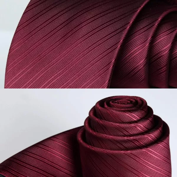 HISDERN Mens Ties Striped Ties for Men Formal Tie and Pocket Square Set Necktie for Wedding Business Graduation