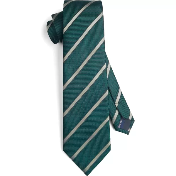 HISDERN Mens Ties Striped Ties for Men Formal Tie and Pocket Square Set Necktie for Wedding Business Graduation
