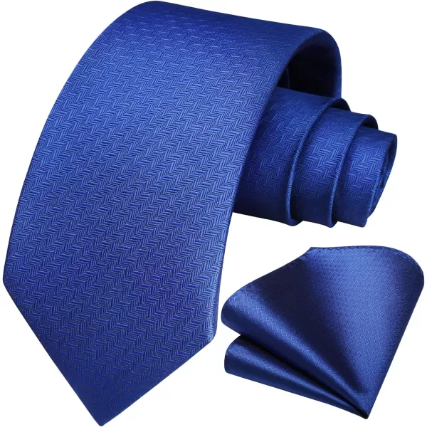 HISDERN Mens Ties Striped Ties for Men Formal Tie and Pocket Square Set Necktie for Wedding Business Graduation