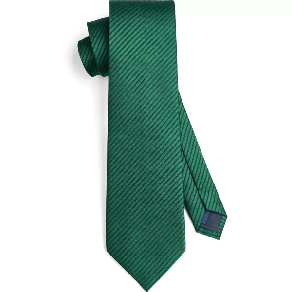 HISDERN Mens Ties Striped Ties for Men Formal Tie and Pocket Square Set Necktie for Wedding Business Graduation