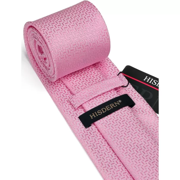 HISDERN Mens Ties Striped Ties for Men Formal Tie and Pocket Square Set Necktie for Wedding Business Graduation