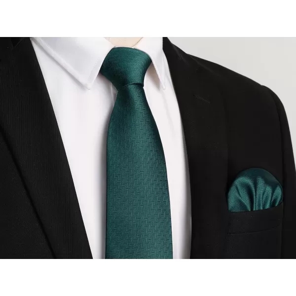 HISDERN Mens Ties Striped Ties for Men Formal Tie and Pocket Square Set Necktie for Wedding Business Graduation