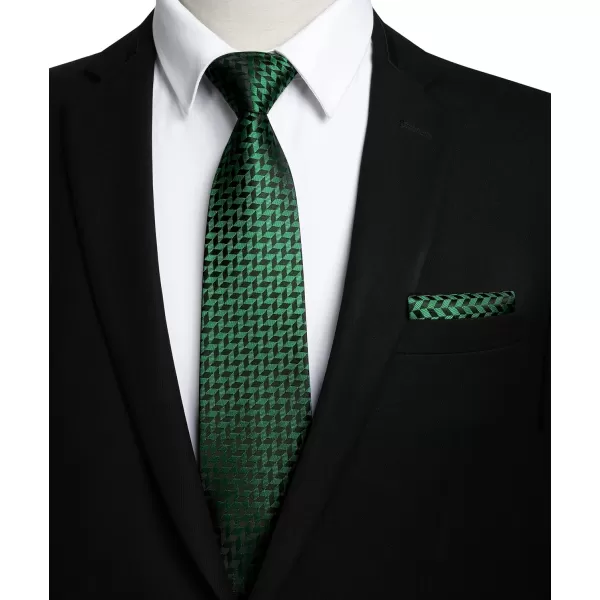 HISDERN Mens Ties Striped Ties for Men Formal Tie and Pocket Square Set Necktie for Wedding Business Graduation
