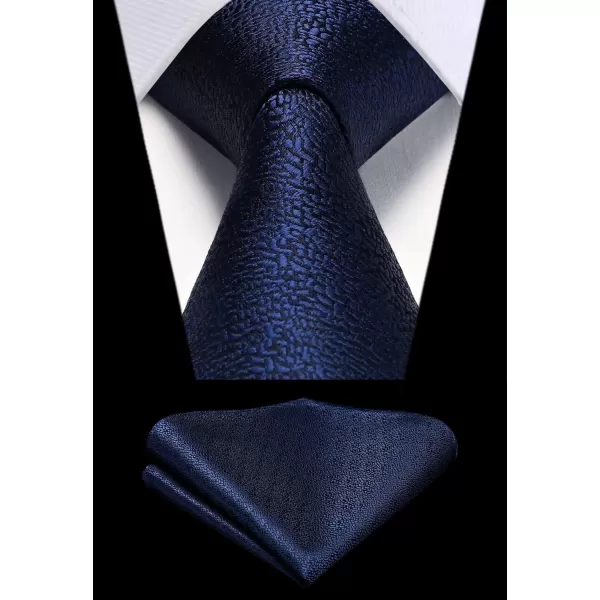 HISDERN Mens Ties Striped Ties for Men Formal Tie and Pocket Square Set Necktie for Wedding Business Graduation