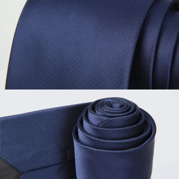 HISDERN Mens Ties Striped Ties for Men Formal Tie and Pocket Square Set Necktie for Wedding Business Graduation