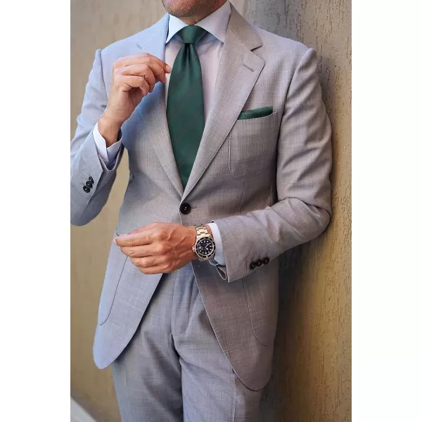 HISDERN Mens Ties Striped Ties for Men Formal Tie and Pocket Square Set Necktie for Wedding Business Graduation