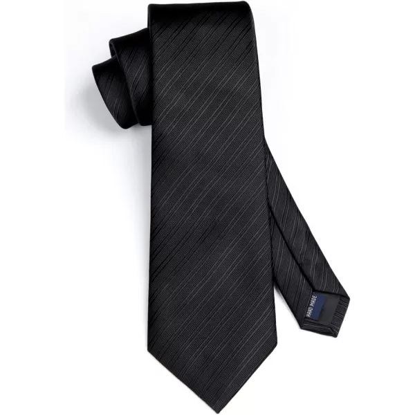 HISDERN Mens Ties Striped Ties for Men Formal Tie and Pocket Square Set Necktie for Wedding Business Graduation