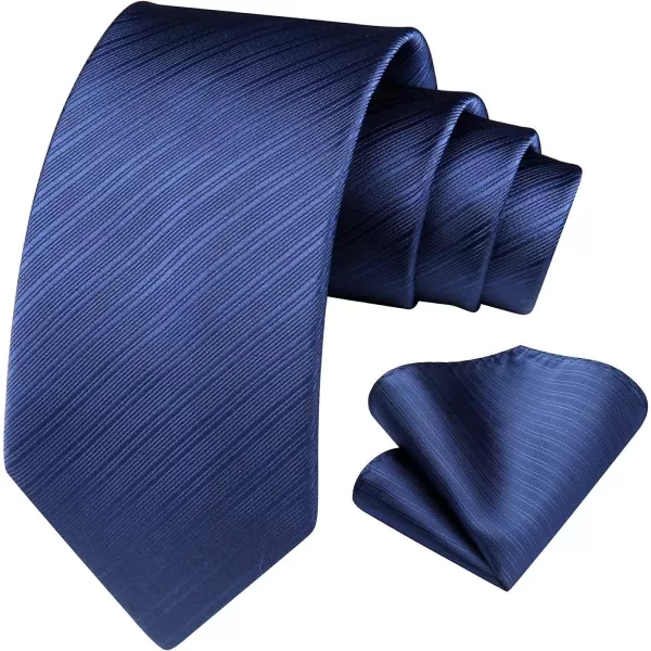 HISDERN Mens Ties Striped Ties for Men Formal Tie and Pocket Square Set Necktie for Wedding Business Graduation
