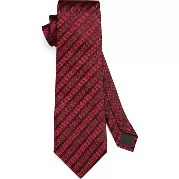HISDERN Mens Ties Striped Ties for Men Formal Tie and Pocket Square Set Necktie for Wedding Business Graduation