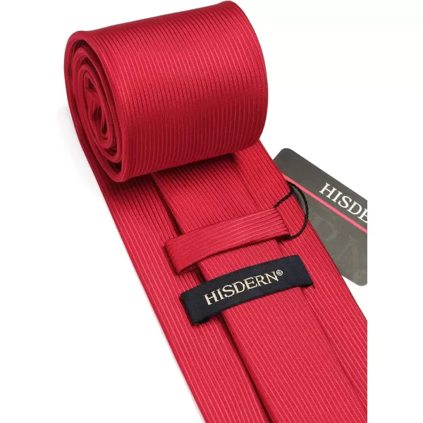 HISDERN Mens Ties Striped Ties for Men Formal Tie and Pocket Square Set Necktie for Wedding Business Graduation