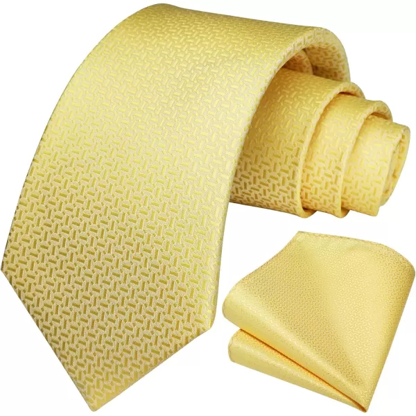HISDERN Mens Ties Striped Ties for Men Formal Tie and Pocket Square Set Necktie for Wedding Business Graduation